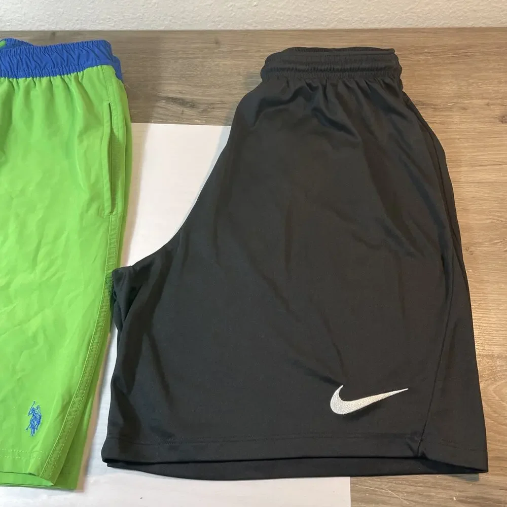 Boys Size XL 14-16 Shorts Lot Nike Athletic Mesh & US Polo Assn Swim Trunks